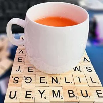 MYYZMY 200 Pcs Wood Scrabble Letters for Crafts