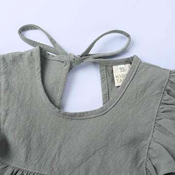 Toddler Summer Dress for Girls 2-7 | Ruffle Halter Style