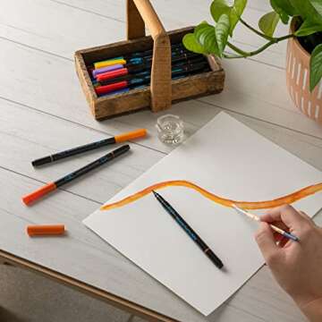 Artist's Loft 24 Watercolor Dual-Tip Markers Perfect for Drawing, Coloring, Arts & Crafts - 1 Pack