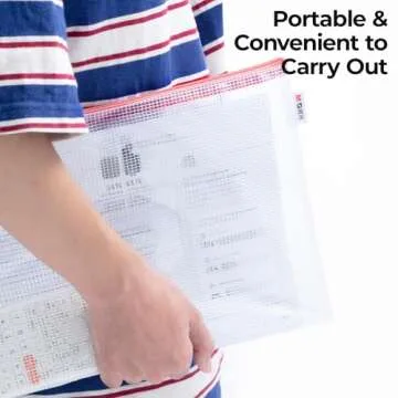 20pcs Mesh Zipper Pouch Bags File Puzzle Storage Bags, A4 Zipper Bags for Organizing Storage, Waterproof Zipper Pouches with Label Pocket, Board Games and Office Supplies (Morandi Colors)