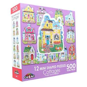 LPF Sweet Cottages: A Collection of 12 Mini Shaped Puzzles Total 500 Pieces