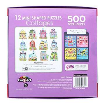 LPF Sweet Cottages 12 Mini Puzzles Collection - 500 Pieces