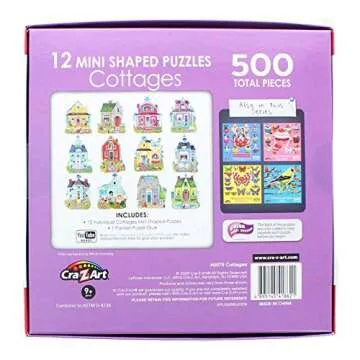 LPF Sweet Cottages 12 Mini Puzzles Collection - 500 Pieces
