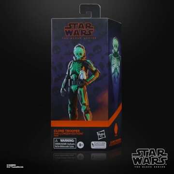 STAR WARS The Black Series Clone Trooper (Halloween Edition) and PORG Toys, 6-Inch-Scale Holiday-The...