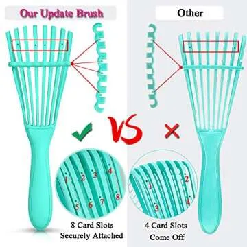 5 Pcs Detangling Hair Brush Set, Ez Detangler Brush With Edge Brush, Rat Tail Combs for Black Natural Hair Styling and Cuting, Curly/Straight/Wet/Dry/long/Short Hair Available for Women Kids Men