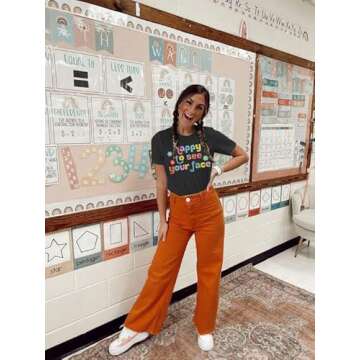 MOUSYA Teacher Shirt for Women with Fun Design