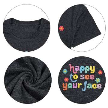 MOUSYA Teacher Shirt for Women with Fun Design