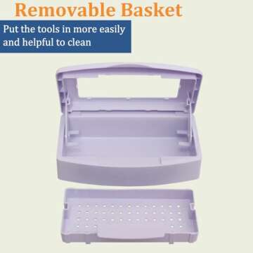Nail Tool Sterilizer Box - Compact Plastic Sterilization Tray for Salon Tools