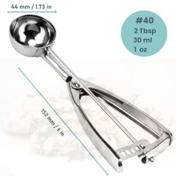 Stainless Steel Ice Cream & Cookie Scoop for All Occasions
