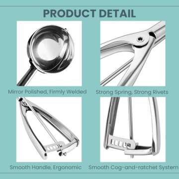 Stainless Steel Ice Cream & Cookie Scoop for All Occasions