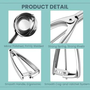Stainless Steel Ice Cream & Cookie Scoop for All Occasions