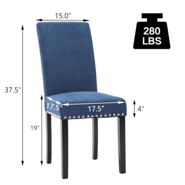 LSSPAID Stylish Fabric Upholstered Dining Chairs Set