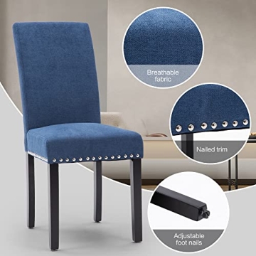 LSSPAID Stylish Fabric Upholstered Dining Chairs Set