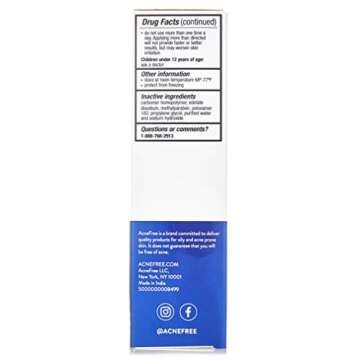 Acne Free Adapalene Gel 0.1%, Once-Daily Topical Retinoid Acne Treatment, 30 Day Supply, 0.5 Ounce