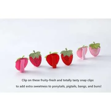AACKS Girls Strawberry Hair Clips Stawberry Hair Pins Hair Accessories Little Girl Hair Accessories Stawberry Hair Barrettes