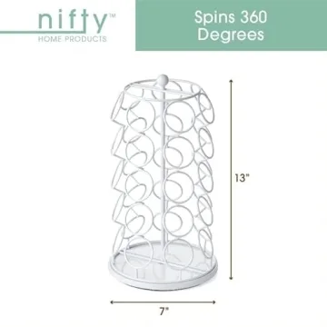 Nifty K Cup Holder - Stylish 35 K Cup Carousel Organizer