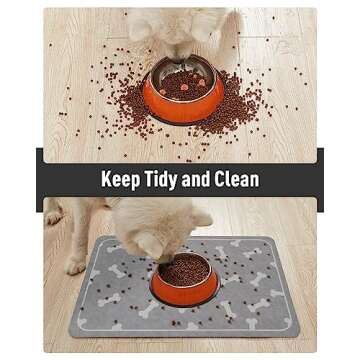 Pet Feeding Mat-Absorbent Dog Mat for Food and Water Bowl-No Stains Easy Clean Dog Food Mat-Quick Dry Dog Water Dispenser Mat-Puppy Supplies Dog Stuff-Dog Accessories Dog Water Bowl Mat