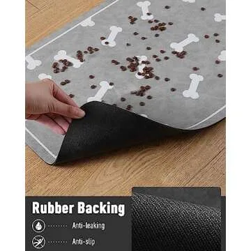 Absorbent Dog Feeding Mat - Easy Clean Pet Accessory