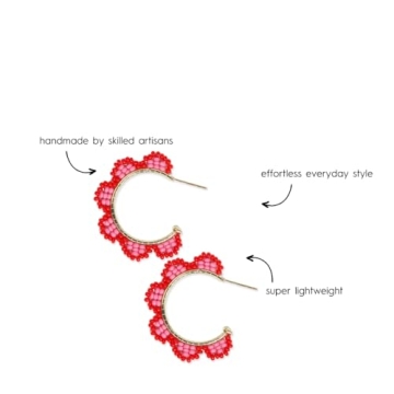 INK + ALLOY Beaded Hoop Earrings for Women