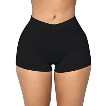 BORIFLORS Women's Black Biker Shorts - Stylish & Comfortable Gym Wear