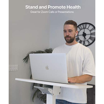 OCOMMO Mobile Podium Adjustable Tilt Desk for Meetings