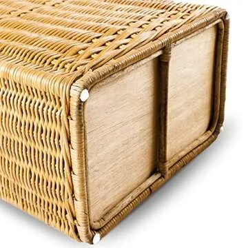 Elegant Narrow Wicker Laundry Hamper for Small Spaces