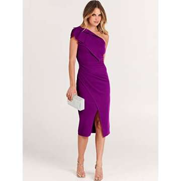 Elegant Caracilia Women One Shoulder Midi Dress Online