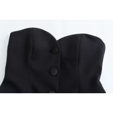 Stylish Perbai Women’s Sleeveless Blazer Tube Top