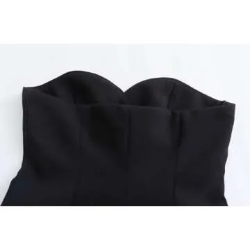 Stylish Perbai Women’s Sleeveless Blazer Tube Top