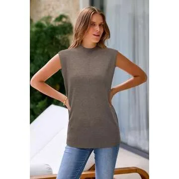 Arach&Cloz Women Spring Sweater Vest for Business Casual