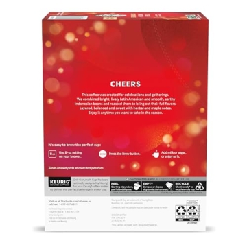 Starbucks Holiday Blend K-Cup Pods for Keurig Brewing