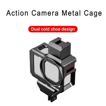 ULANZI G9-5 Housing Case for HERO 13 12 11 10 9 Action Cameras, Aluminum Video Cage with 52mm Filter...