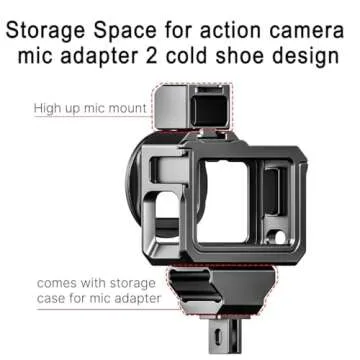 ULANZI G9-5 Action Camera Case with Cold Shoe Mounts