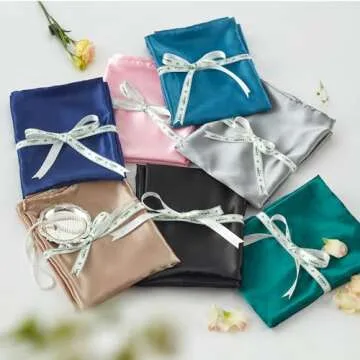 Love's cabin Satin Pillowcase for Hair and Skin (Teal Blue, 20x36 inches) Similar to Silk Pillow Cases, King Size Pillow Cases Set of 2 - Satin Cooling Pillow Covers with Envelope Closure