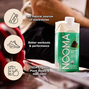 NOOMA - Hydrating Sports Drink - Organic Electrolyte Drink - 0 Added Sugars - 30 Calories & 505mg Electrolytes - Variety Pack - 12 Pack (16.9oz each)