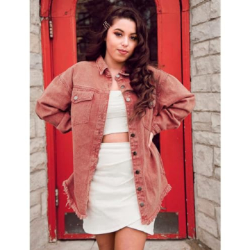 Oversized Denim Jacket for Stylish Women