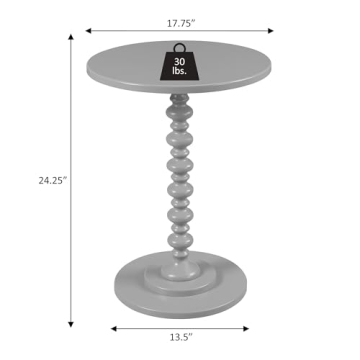 Convenience Concepts Palm Beach Spindle Table for Small Spaces