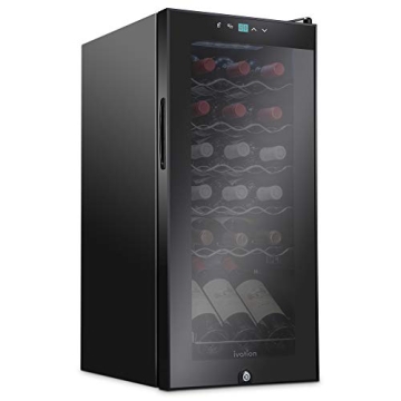 Ivation 18 Bottle Compressor Wine Cooler Refrigerator w/Lock, Large Freestanding Wine Cellar For Red...