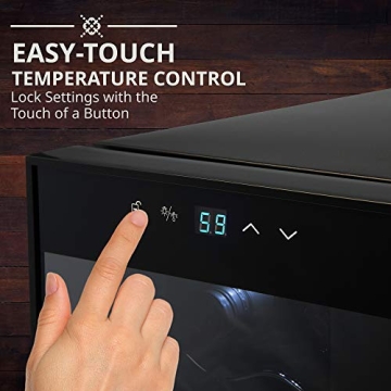 Ivation 18 Bottle Wine Cooler Refrigerator Efficient Storage