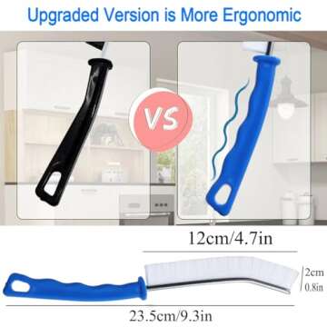 Crevice Cleaning Brush,3 Pack Upgraded Hard Bristle Crevice Gap Cleaning Brush,Crevice Cleaning Tool,Small Crevice Brush for Kitchen Bathroom Tiles Window Track - Non Slip and Multicolor