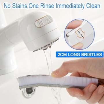 Crevice Cleaning Brush,3 Pack Upgraded Hard Bristle Crevice Gap Cleaning Brush,Crevice Cleaning Tool,Small Crevice Brush for Kitchen Bathroom Tiles Window Track - Non Slip and Multicolor