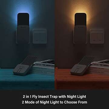 Mosalogic Fly Trap - Silent Bug Killer & Night Light