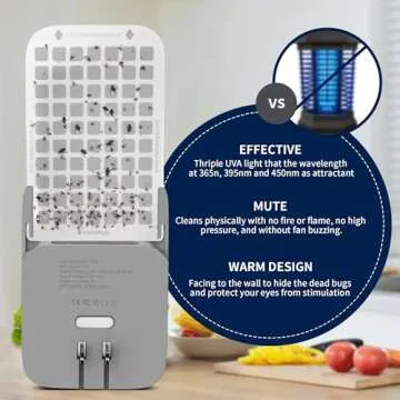 Mosalogic Fly Trap - Silent Bug Killer & Night Light