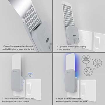 Mosalogic Fly Trap - Silent Bug Killer & Night Light