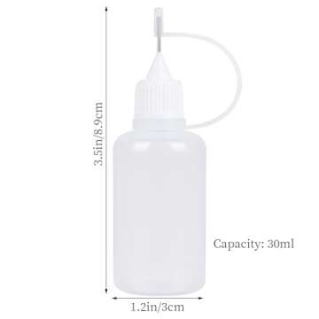 Bantoye 10 Pcs Needle Tip Glue Bottle Applicator DIY Quilling Tool Precision Tip Glue Plastic Liquid...