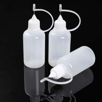 Bantoye 10 Pcs Needle Tip Glue Bottle Applicator DIY Quilling Tool Precision Tip Glue Plastic Liquid Dropper Bottles (30 ml)