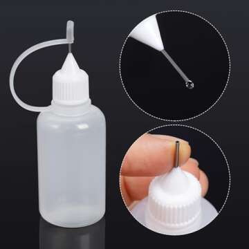 Bantoye 10 Pcs Needle Tip Glue Bottle Applicator DIY Quilling Tool Precision Tip Glue Plastic Liquid Dropper Bottles (30 ml)