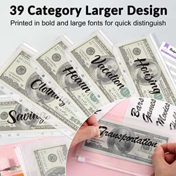 Sooez Budget Binder & Cash Envelope System for Savings