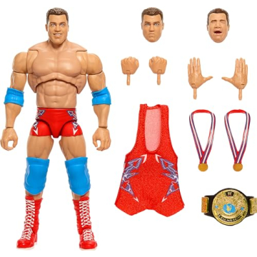 Mattel WWE Ultimate Edition Action Figure & Accessories, 6-inch Kurt Angle Collectible Set, Swappabl...