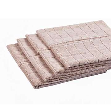 Microfiber Dish Towels - Soft, Super Absorbent and Lint Free Kitchen Towels - 8 Pack (Lattice Design...